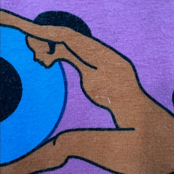 Nooworks Psychedelic Eyes Mock Neck Tee Shirt - Picture 6 of 8
